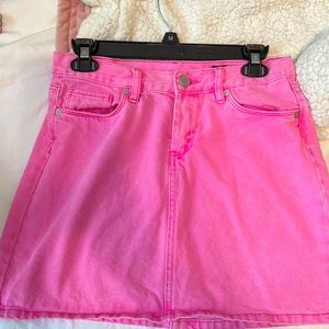 Hot pink skirt